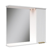 Зеркало со шкафом Volna Lotty Gold 80 R zsLOTTYGD80.R-04 с подсветкой цвет Белый