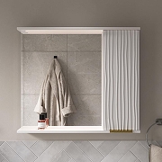 Зеркало со шкафом Volna Lotty Gold 80 R zsLOTTYGD80.R-04 с подсветкой цвет Белый-2