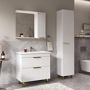 Зеркало со шкафом Volna Lotty Gold 80 R zsLOTTYGD80.R-04 с подсветкой цвет Белый-7