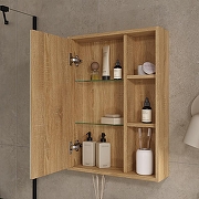 Зеркальный шкаф Volna Osmond 50 szOSMOND50 цвет Дуб сонома-4