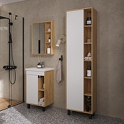 Зеркальный шкаф Volna Osmond 50 szOSMOND50 цвет Дуб сонома-5