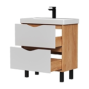 Тумба под раковину Volna Barney 70 tnBARNEY70.2Y-04 цвет Белый Дуб гудзон-1