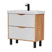 Тумба под раковину Volna Barney 80 tnBARNEY80.2Y-04 цвет Белый Дуб гудзон