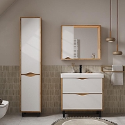 Тумба под раковину Volna Barney 80 tnBARNEY80.2Y-04 цвет Белый Дуб гудзон-7