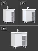 Тумба под раковину Vigo Milos 60 316 цвет Белый-5
