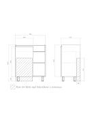 Тумба под раковину Vigo Milos 70 317 цвет Дуб золотой-17