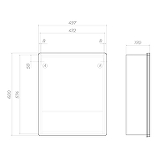 Зеркальный шкаф Vigo Geometry 50 453 с подсветкой цвет Белый-7