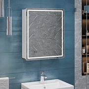 Зеркальный шкаф Vigo Geometry 50 454 с подсветкой цвет Белый-5