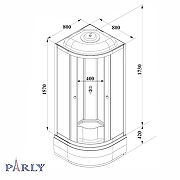 Душевая кабина Parly Bianco 80х80 BETT821 11249 без гидромассажа-6