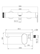 Смеситель для ванны Agger Sweet A2710055 цвет Оружейная сталь-10