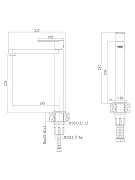 Смеситель для раковины Agger Sweet A2712155 цвет Оружейная сталь-15