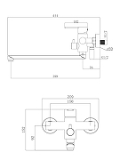 Смеситель для ванны Agger Easy A3121144 универсальный цвет Черный матовый-9