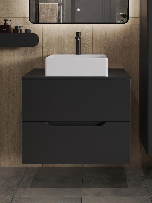 Тумба с раковиной Orange Line 70 Li-70TubMDF+B04-405W подвесная 