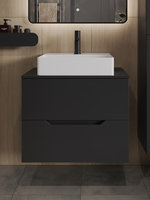 Тумба с раковиной Orange Line 70 Li-70TubMDF+B04-500W подвесная 