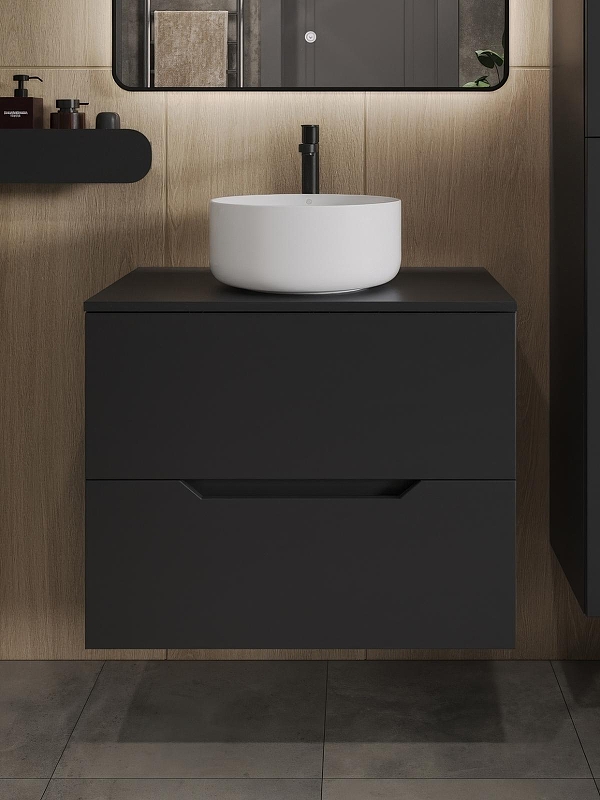 Тумба с раковиной Orange Line 70 Li-70TubMDF+B07-345W подвесная 