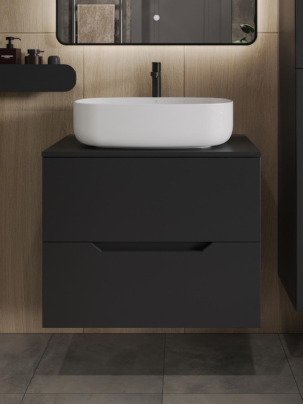 Тумба с раковиной Orange Line 70 Li-70TubMDF+B07-540W подвесная 