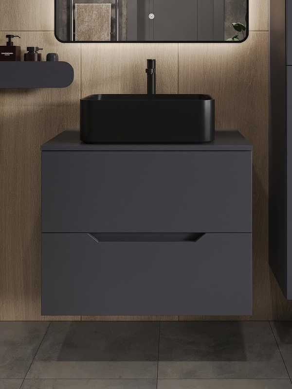 Тумба с раковиной Orange Line 70 Li-70TugMDF+B02-460MB подвесная 