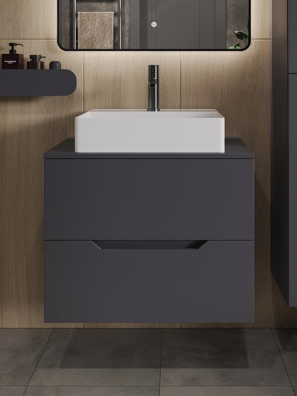 Тумба с раковиной Orange Line 70 Li-70TugMDF+B04-500W подвесная 