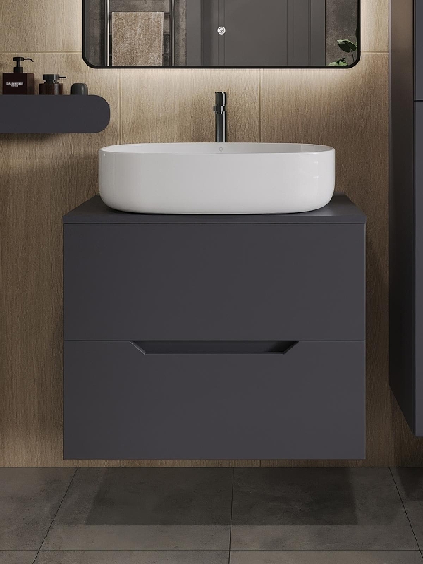 Тумба с раковиной Orange Line 70 Li-70TugMDF+B04-600W подвесная 