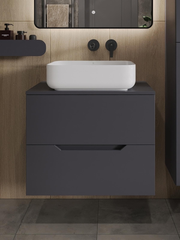 Тумба с раковиной Orange Line 70 Li-70TugMDF+B05-500W подвесная 