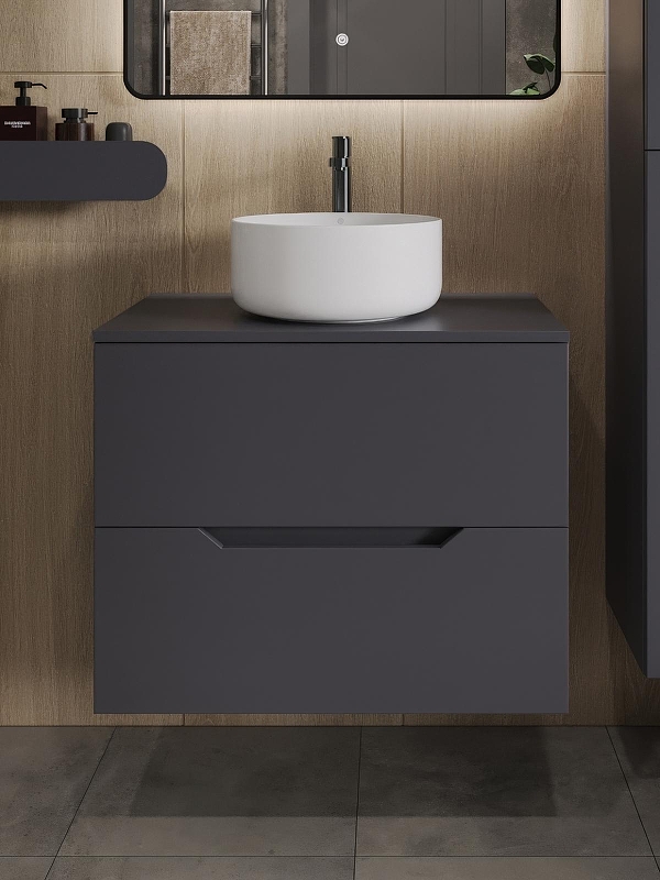 Тумба с раковиной Orange Line 70 Li-70TugMDF+B07-345W подвесная 