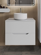 Тумба с раковиной Orange Line 70 Li-70TuwMDF+B07-345W подвесная цвет Белый матовый-4