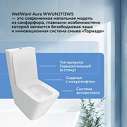 Унитаз-компакт WellWant Aura WWUN2113WS цвет Белый с бачком и сиденьем Микролифт-2