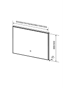 Зеркало SanVit Панорама 75 zpanor75 с подсветкой с сенсорным выключателем и диммером-5