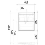 Тумба под раковину SanVit Люксор 60 kluxor2060 подвесная цвет Белый матовый-5