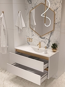 Тумба под раковину SanVit Люксор 70 kluxor2070 подвесная цвет Белый матовый-4