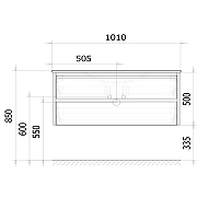 Тумба под раковину SanVit Люксор 100 kluxor2100 подвесная цвет Белый матовый-5