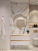 Тумба под раковину SanVit Люксор 120 kluxor2120 подвесная цвет Белый матовый-2