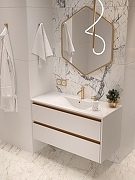 Тумба под раковину SanVit Люксор 120 kluxor2120 подвесная цвет Белый матовый-3