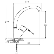 Смеситель для кухни Cron CN77318 цвет Хром-1