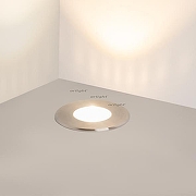 Встраиваемый в дорогу светильник Arlight LTD-GROUND-R65-6W Warm3000 (SL, 24 deg, 230V) 026449 цвет серебро-2
