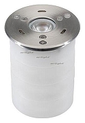 Встраиваемый в дорогу светильник Arlight KT-AQUA-R85-7W White6000 (SL, 25 deg, 12V) 027868 цвет серебро