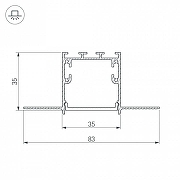 Соединитель угловой L-образный накладной Arlight S-LUX 030096 цвет серый-1