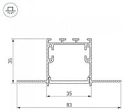 Соединитель угловой L-образный накладной Arlight S-LUX 030096 цвет серый-2