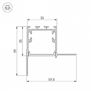 Соединитель угловой L-образный накладной Arlight S-LUX 030101 цвет серый-1