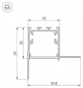 Соединитель угловой L-образный накладной Arlight S-LUX 030101 цвет серый-2