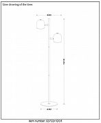 Торшер Lucide Skanska 03703/10/31 цвет плафона/подвески Белый, цвет арматуры Белый-3