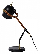 Настольная лампа офисная Lucide Waylon 05627/01/30 цвет плафона/подвески Коричневый, цвет арматуры Черный-1