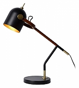 Настольная лампа офисная Lucide Waylon 05627/01/30 цвет плафона/подвески Коричневый, цвет арматуры Черный-2