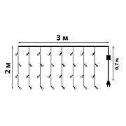 Занавес световой Uniel ULD-C2030-240 07942 ширина 3000 мм-7