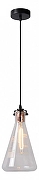 Подвесной светильник Lucide Vitri 08413/01/60 цвет плафона/подвески Прозрачный, цвет арматуры Медь, Черный-1