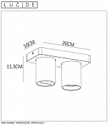 Спот Lucide Nigel 09929/10/30 цвет плафона/подвески Черный, цвет арматуры Черный-3