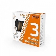 Набор ламп светодиодных Gauss Basic Filament 1031116T IP 20-2