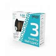 Набор ламп светодиодных Gauss Basic Filament 1031126T IP 20-1