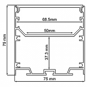 Короб накладной Feron CAB265 10376 цвет серебро-2