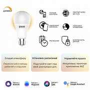 Лампа светодиодная с управлением через Wi-Fi Gauss Smart Home 1050112 IP 20-3